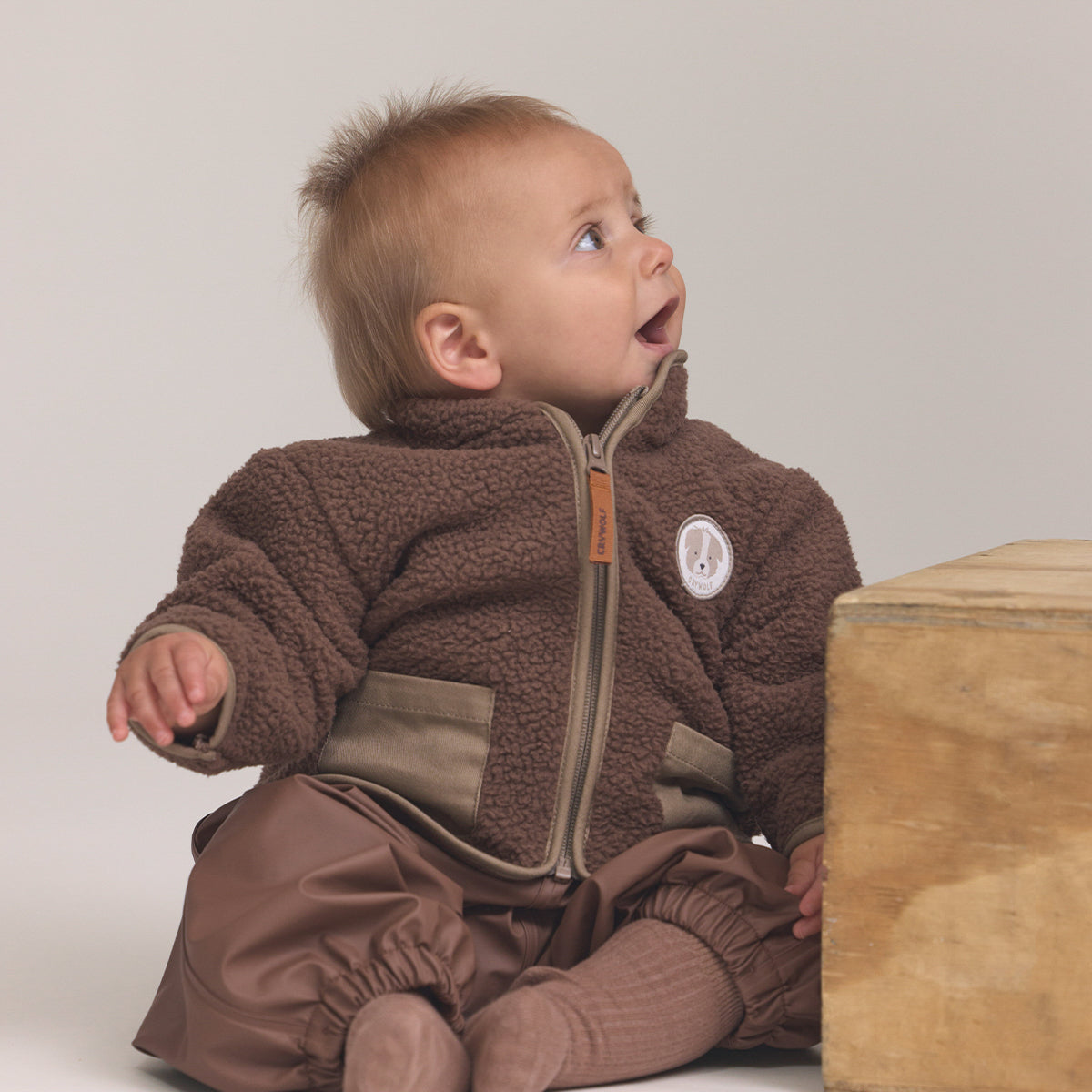 Crywolf Baby Sherpa Jacket Pinecone