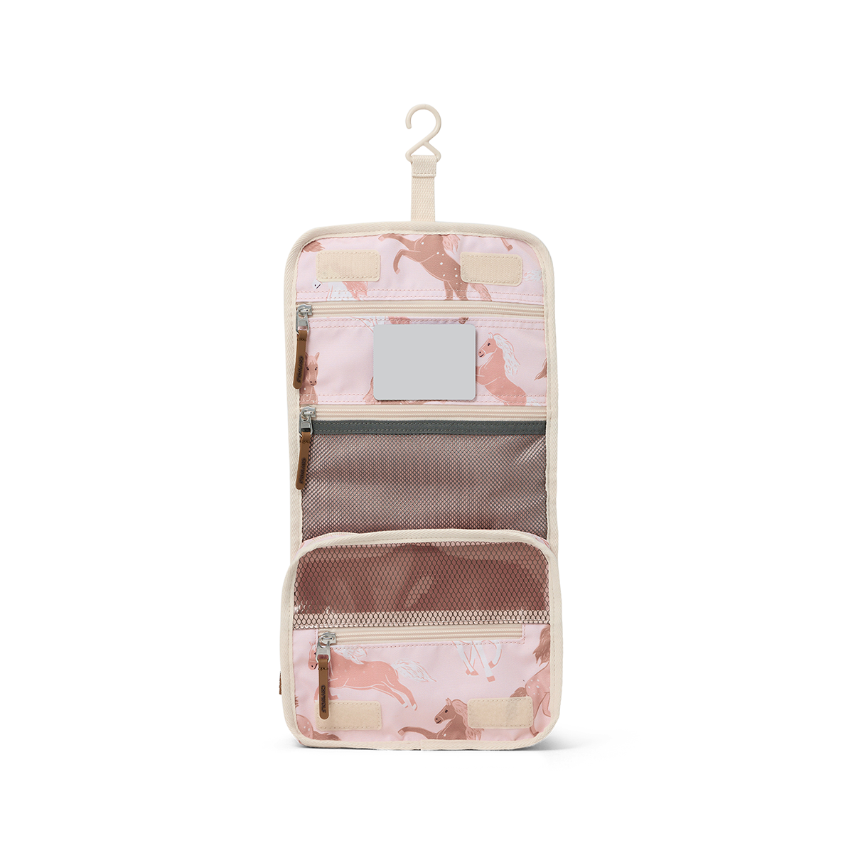 Crywolf Hanging Toiletry Bag Blush Ponies