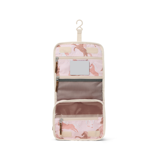 Crywolf Hanging Toiletry Bag Blush Ponies
