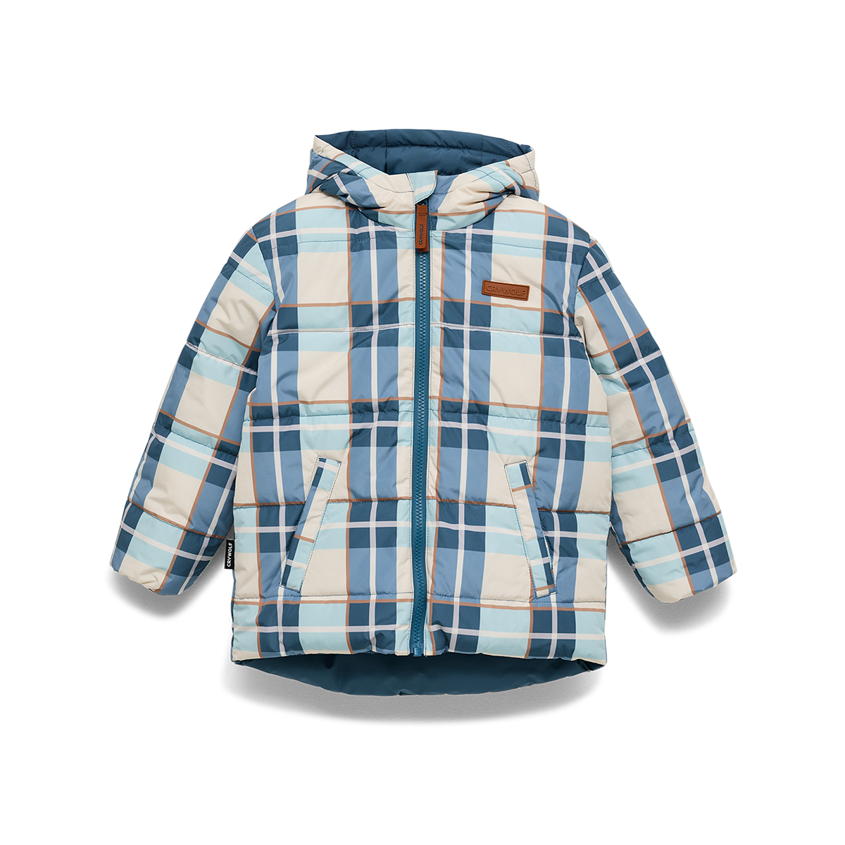 Crywolf Reversible Eco-Puffer Blue Plaid