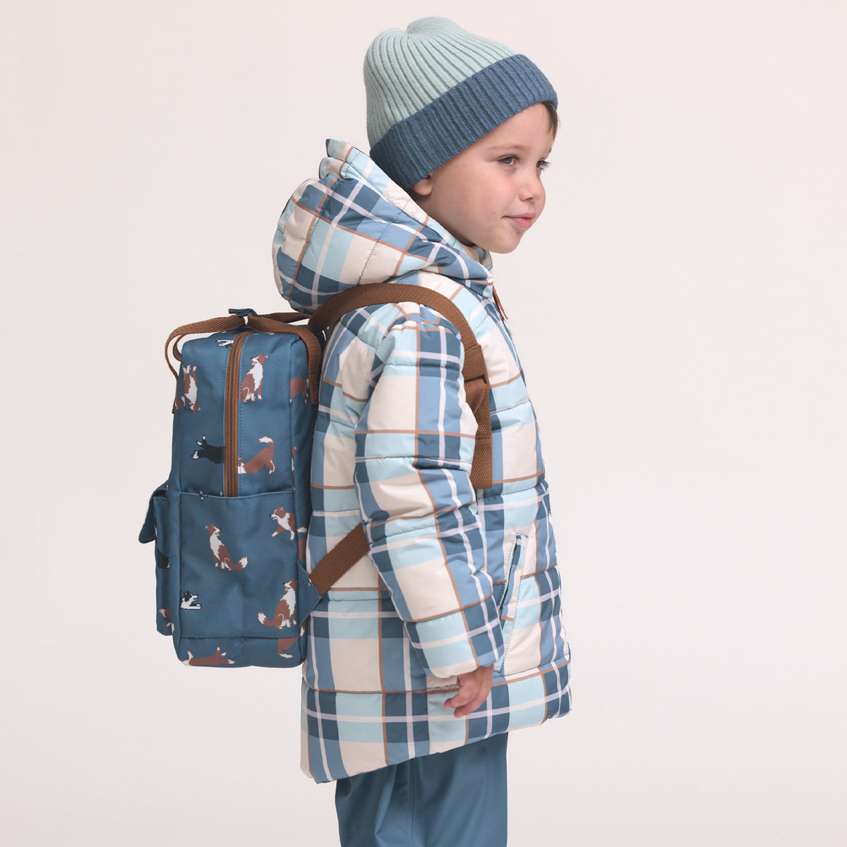 Crywolf Reversible Eco-Puffer Blue Plaid