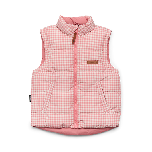 Crywolf Reversible Eco-Vest Rose Gingham