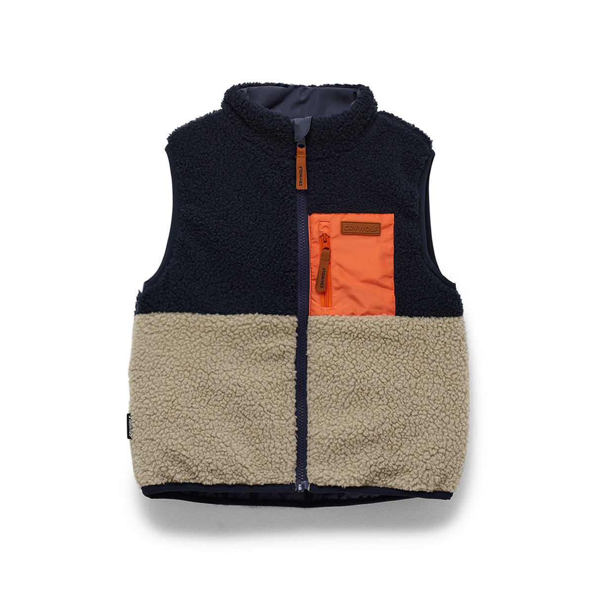 Crywolf Reversible Yeti Vest Ash Colourblock