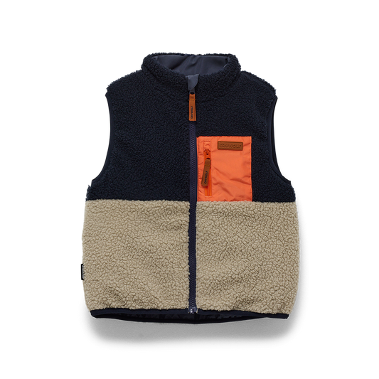 Crywolf Reversible Yeti Vest Ash Colourblock