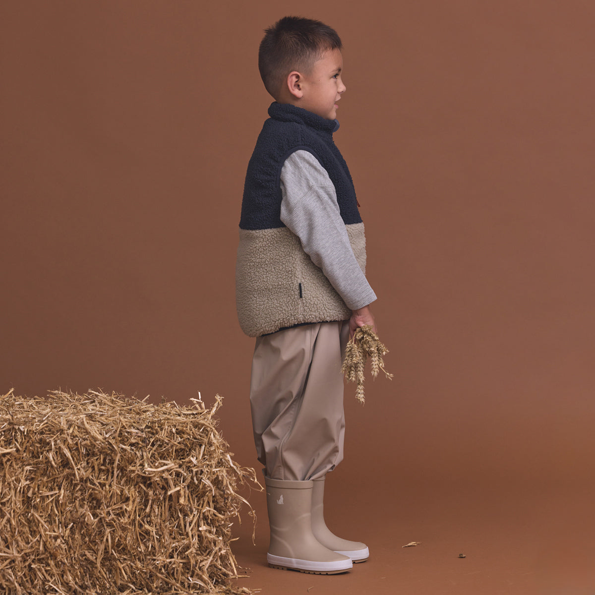Crywolf Reversible Yeti Vest Ash Colourblock