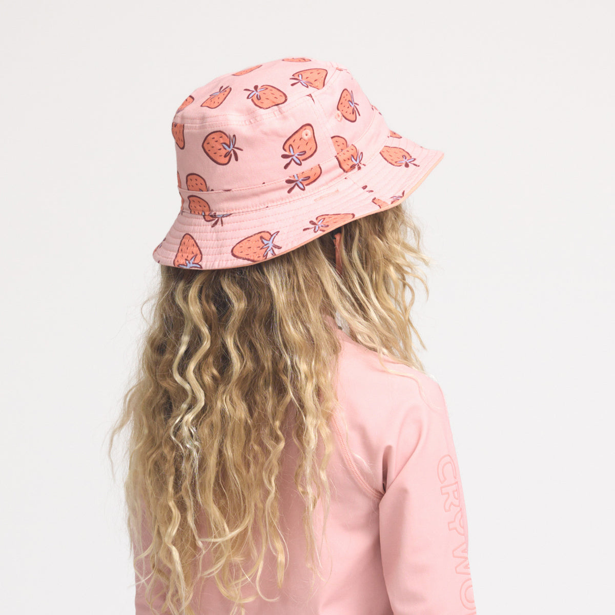 Crywolf Reversible Bucket Hat Strawberry Splash