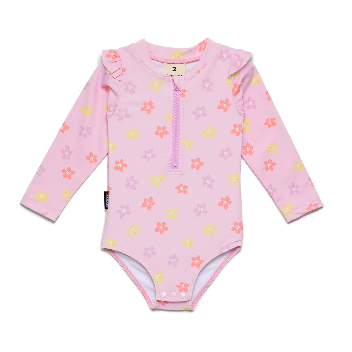 Crywolf Baby Long Sleeve Swimsuit Hibiscus Bloom