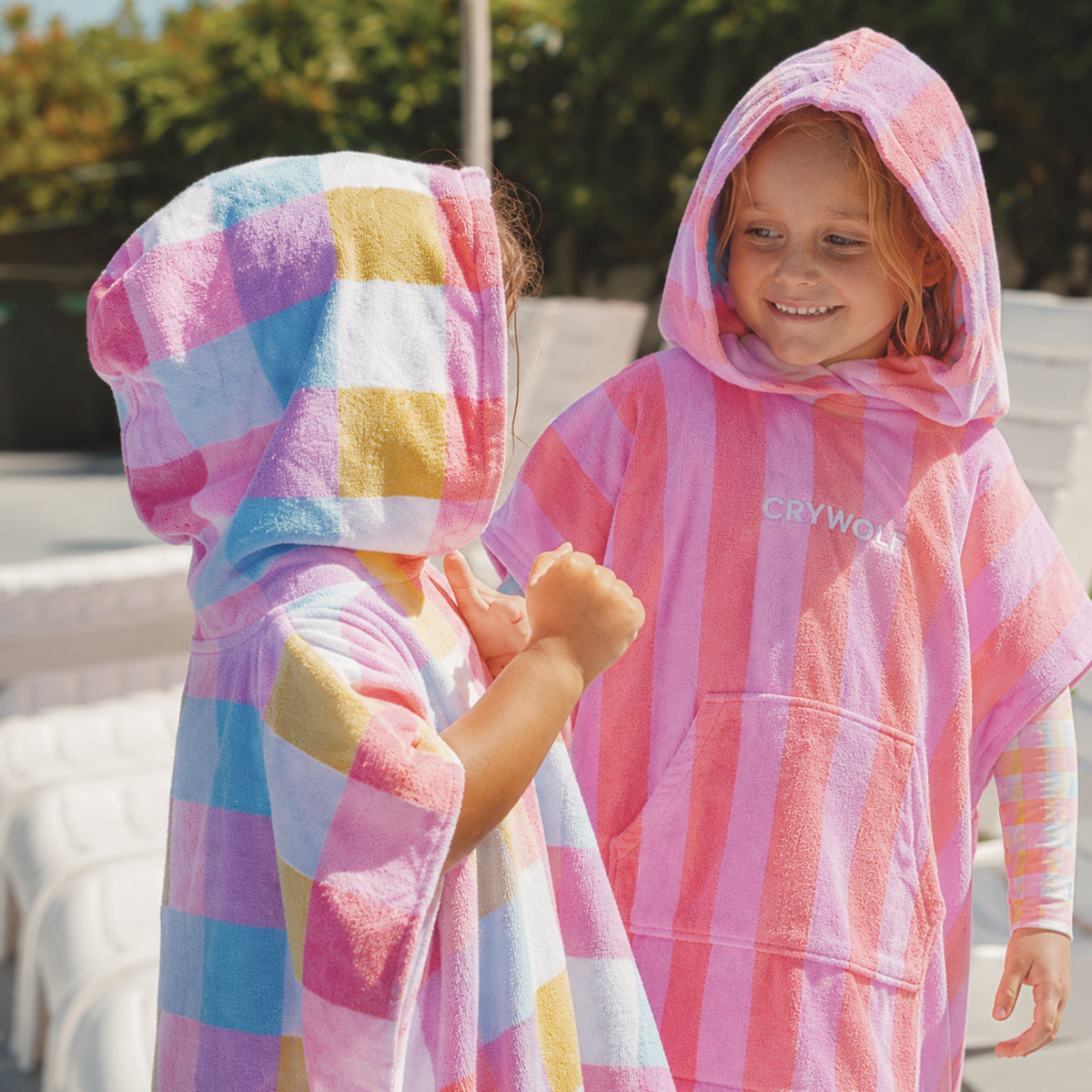 Crywolf Hooded Towel Pop Gingham