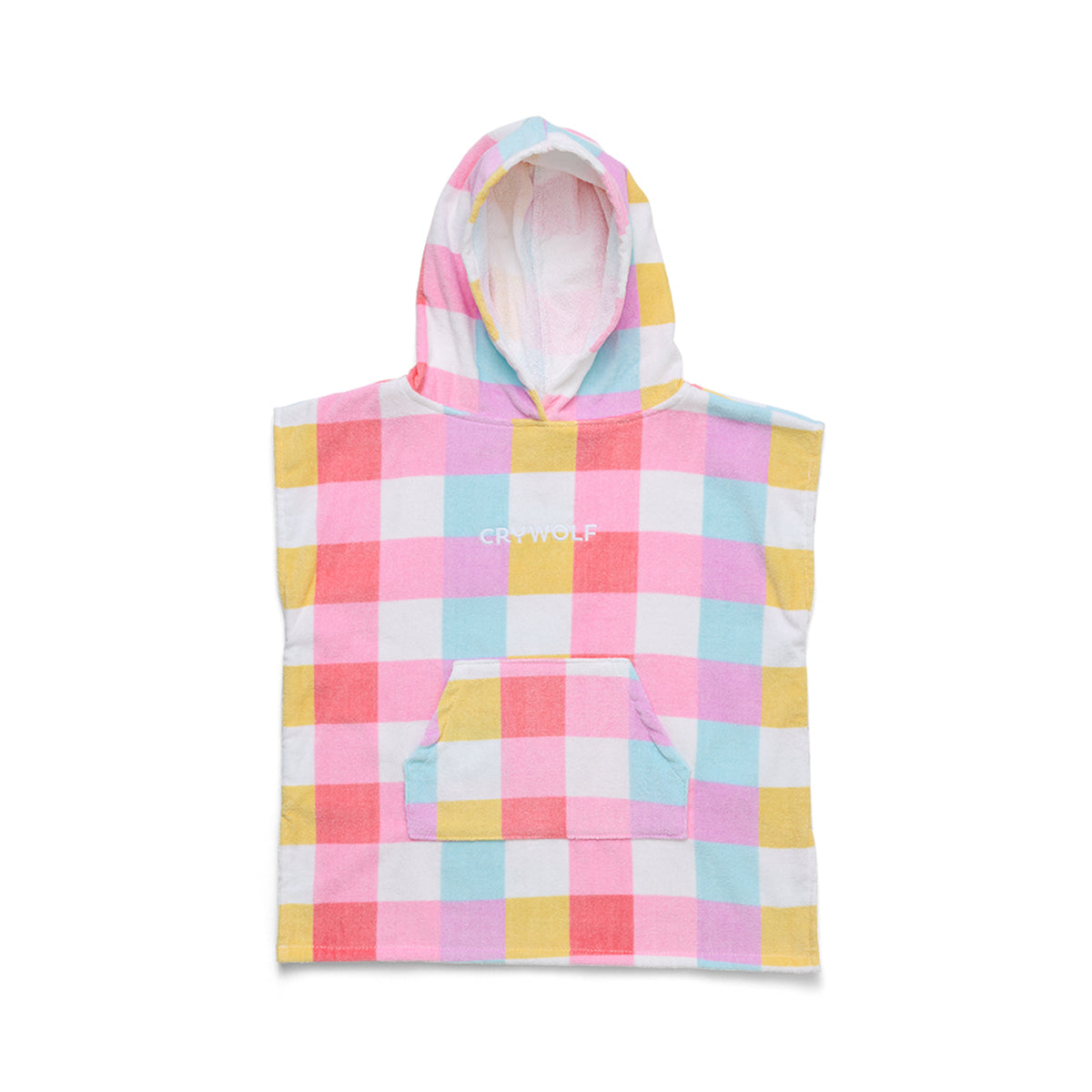 Crywolf Hooded Towel Pop Gingham