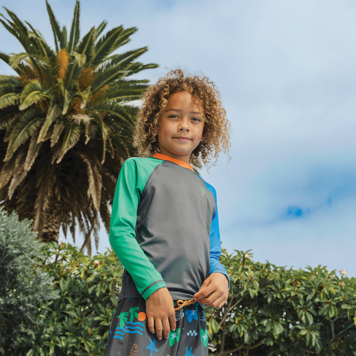 Crywolf Long Sleeve Rash Vest Seaside Colourblock