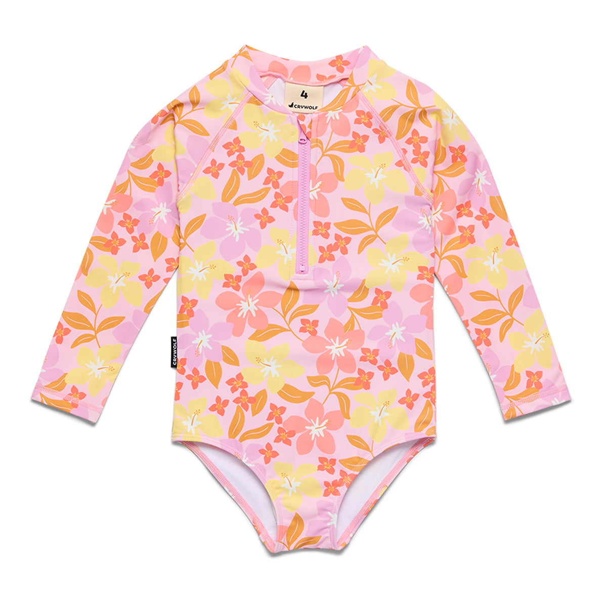 Crywolf Long Sleeve Swimsuit Hibiscus Daze
