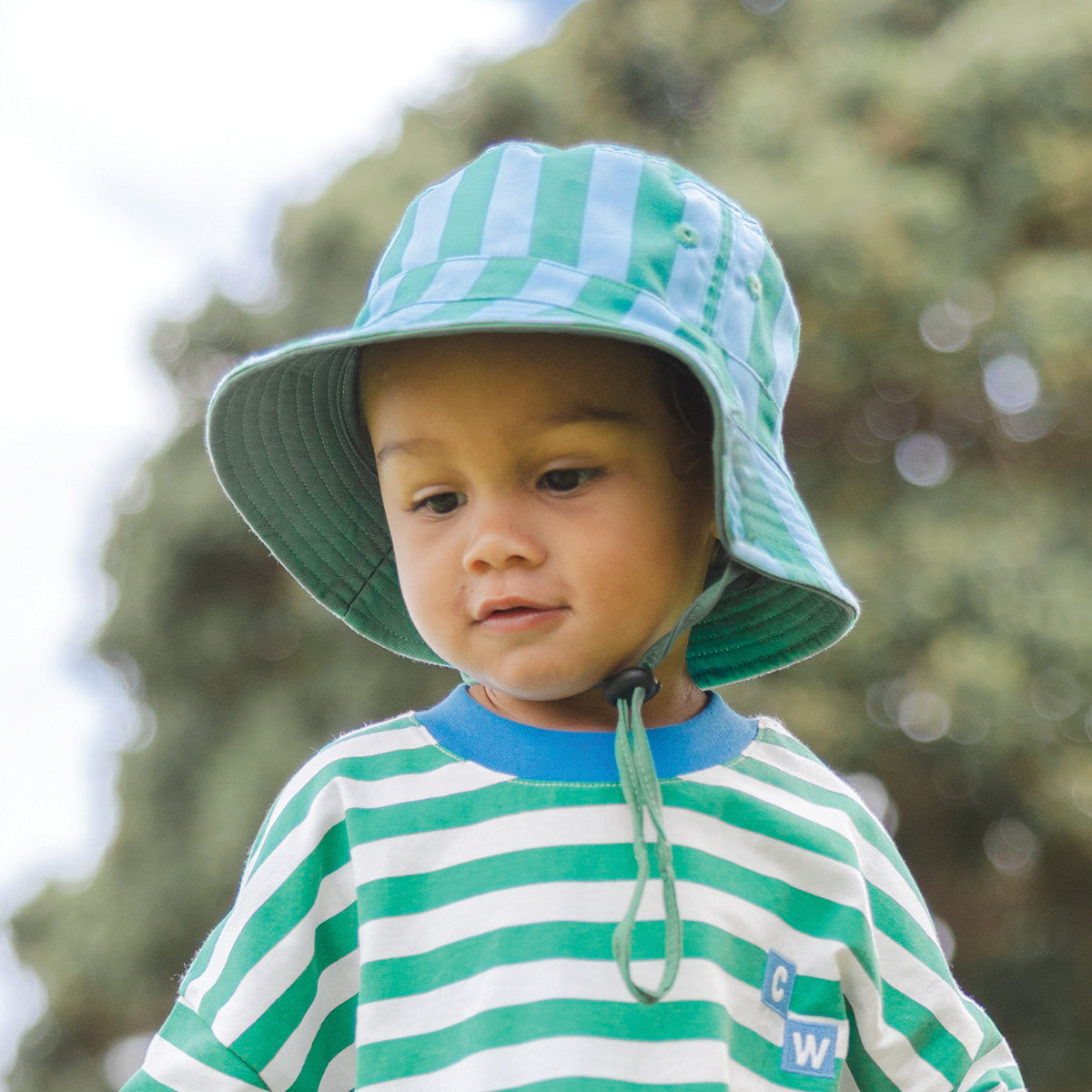 Crywolf Reversible Bucket Hat Deck Stripe