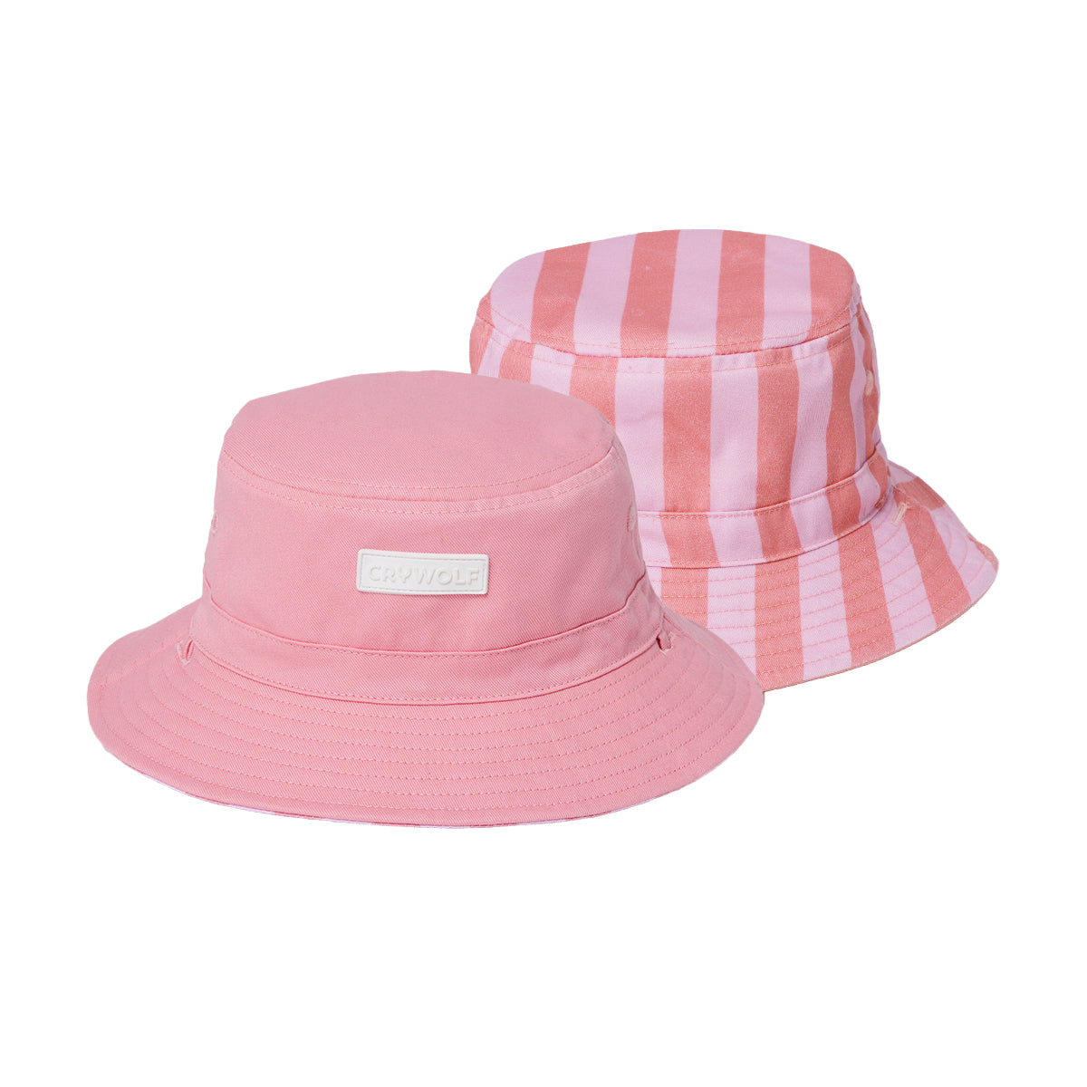 Crywolf Reversible Bucket Hat Flamingo Stripe