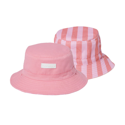 Crywolf Reversible Bucket Hat Flamingo Stripe