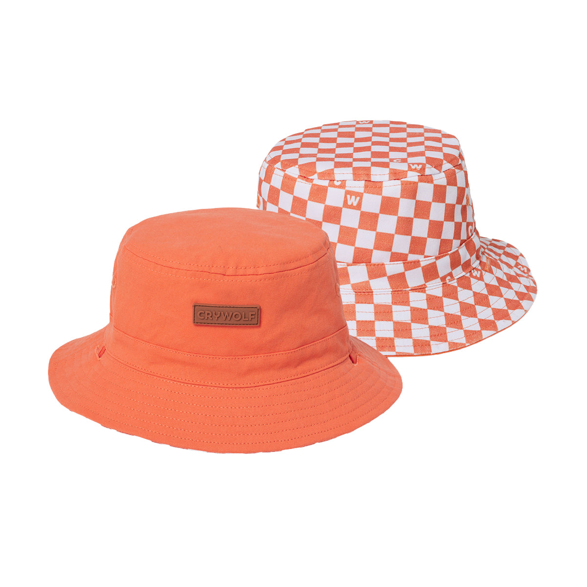 Crywolf Reversible Bucket Hat Sunset Check