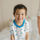 Crywolf Short Sleeve Sleep Set Blue Holiday