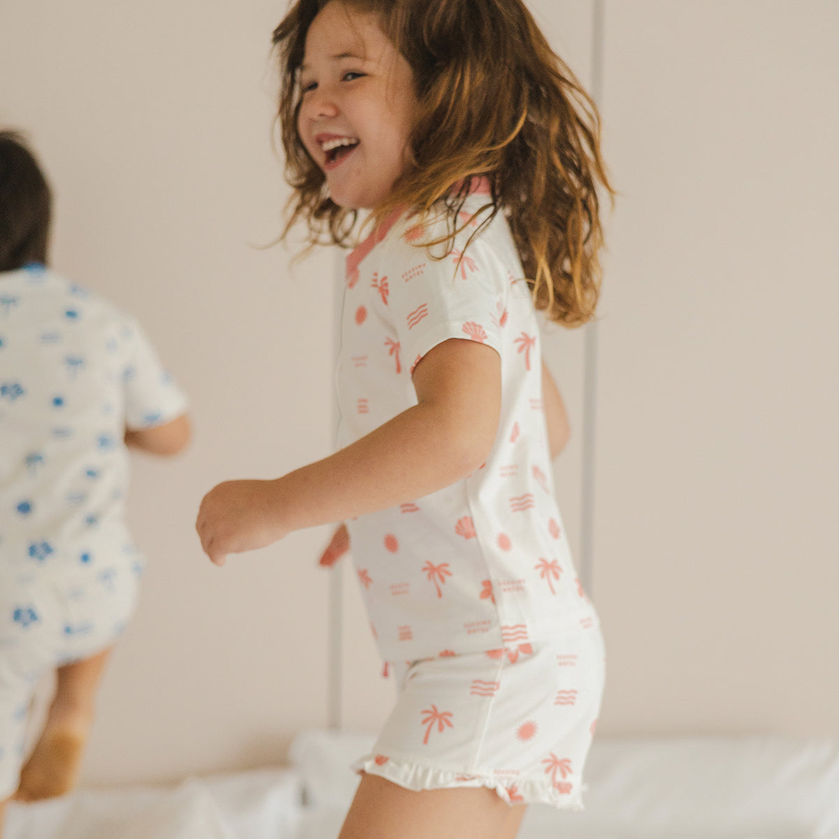 Crywolf Short Sleeve Sleep Set Pink Holiday
