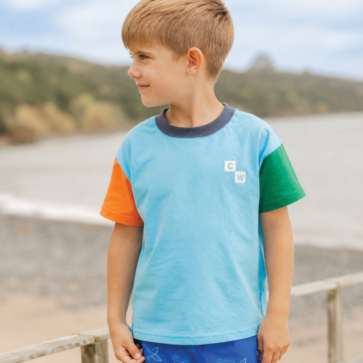 Crywolf Sun Smart T-Shirt Seaside Colourblock