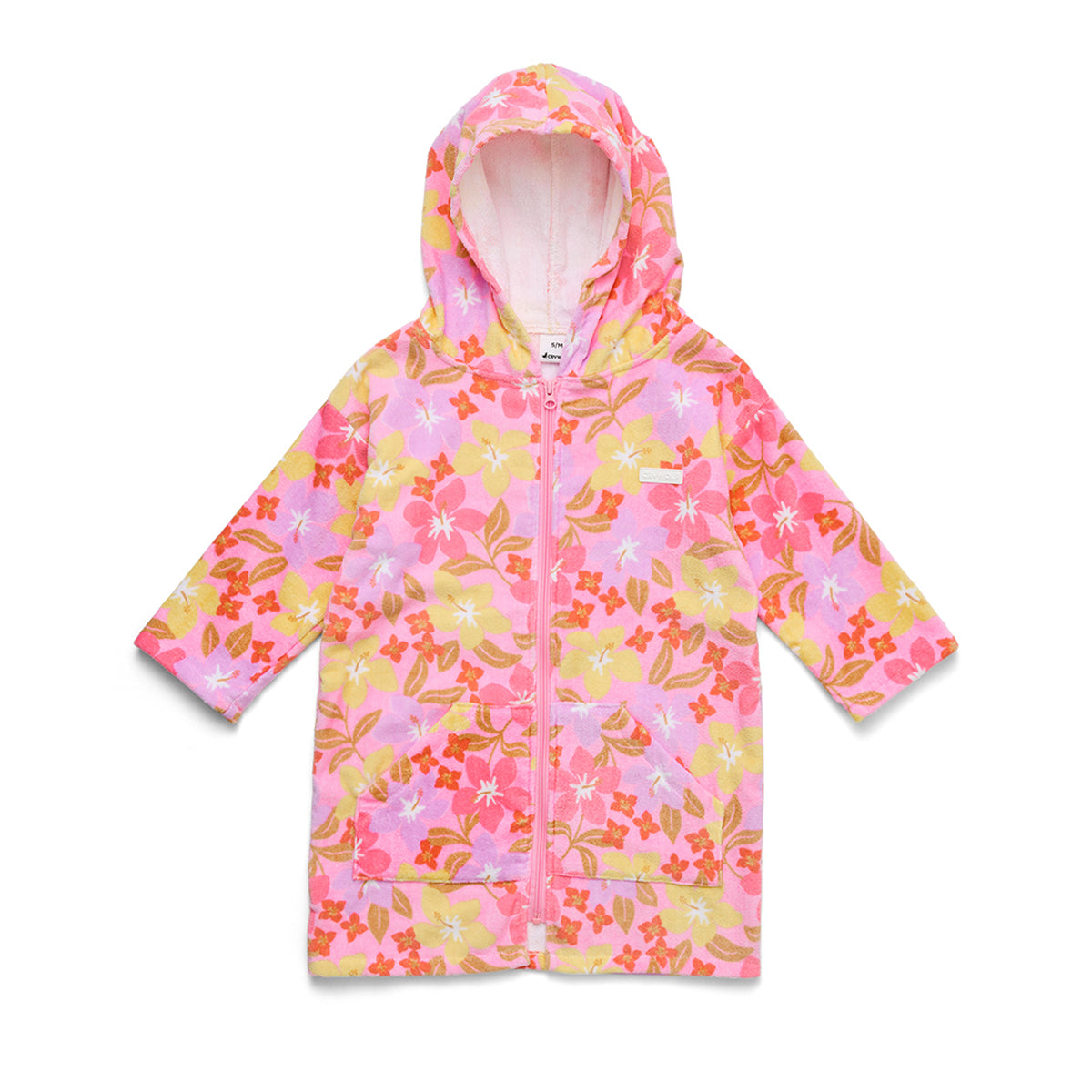 Crywolf Zip-Up Towel Hibiscus Daze