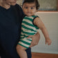 Nature Baby Camper Suit Peppermint/Navy Stripe