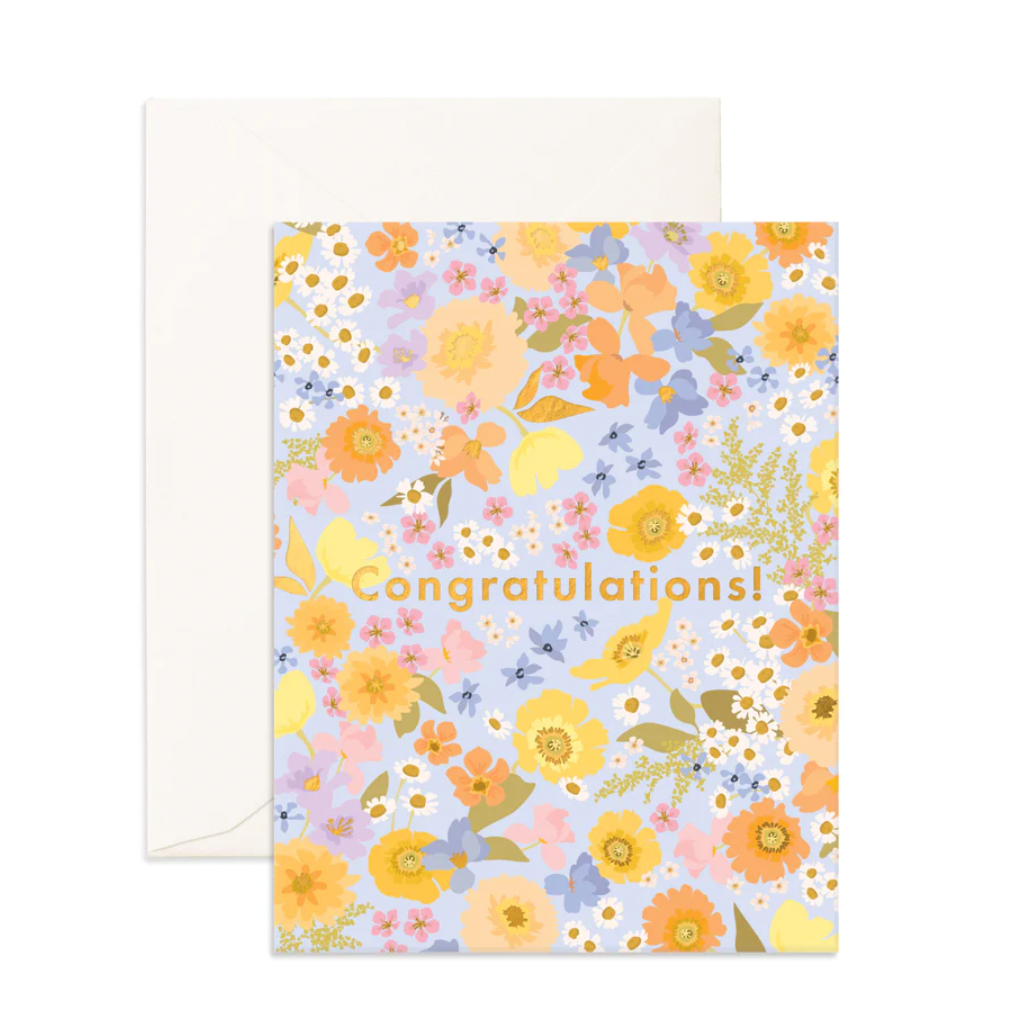 Congratulations Floralscape Greeting Card