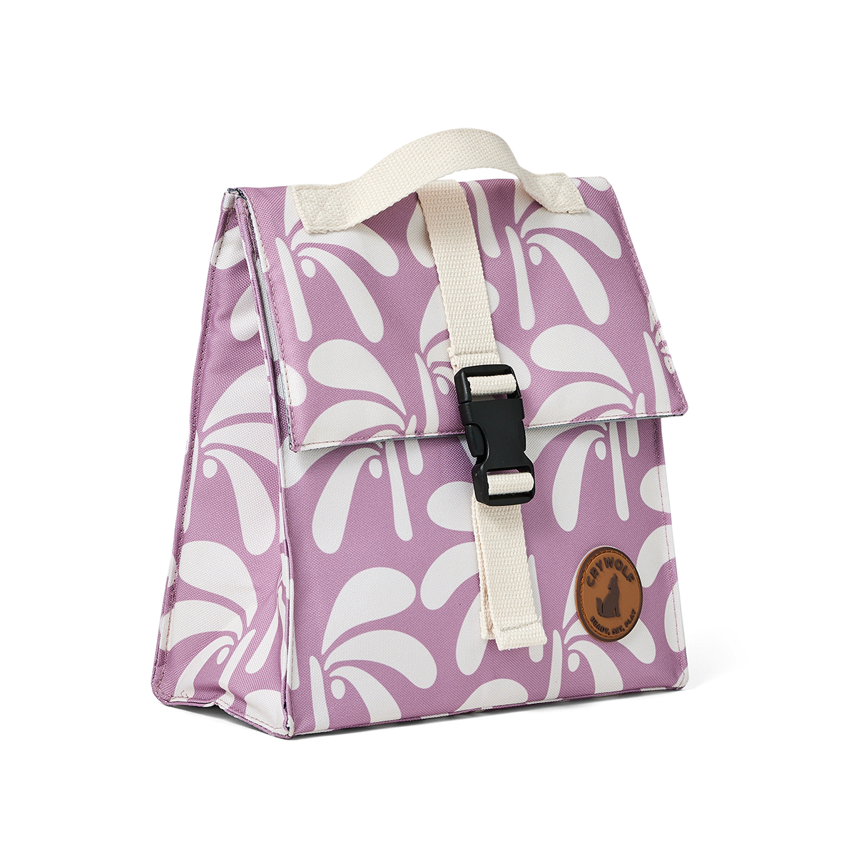 Crywolf Insulated Lunch Bag Lilac Palms