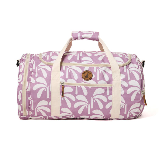 Crywolf Packable Duffel Bag Lilac Palms