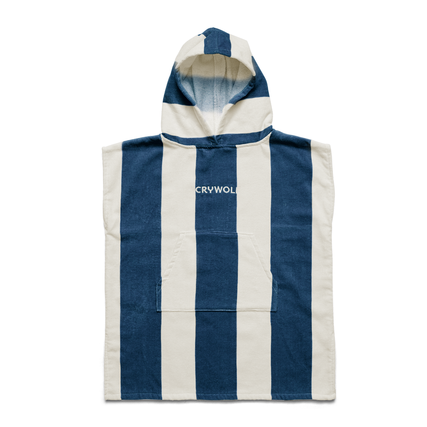 Crywolf Hooded Towel Indigo Stripe