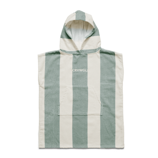 Crywolf Hooded Towel Moss Stripe