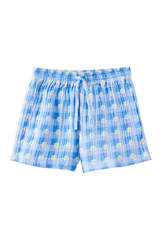 Milky Daisy Check Short