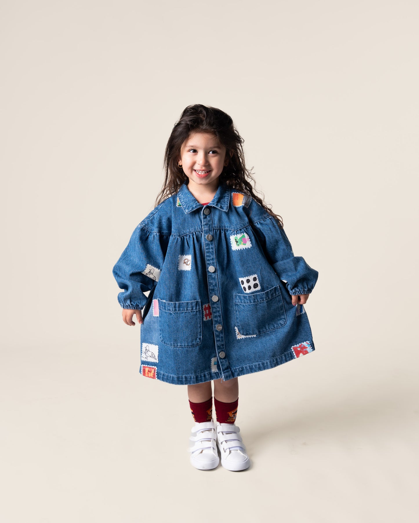 Das Ist Maurice  Denim Smock Dress | Stamps