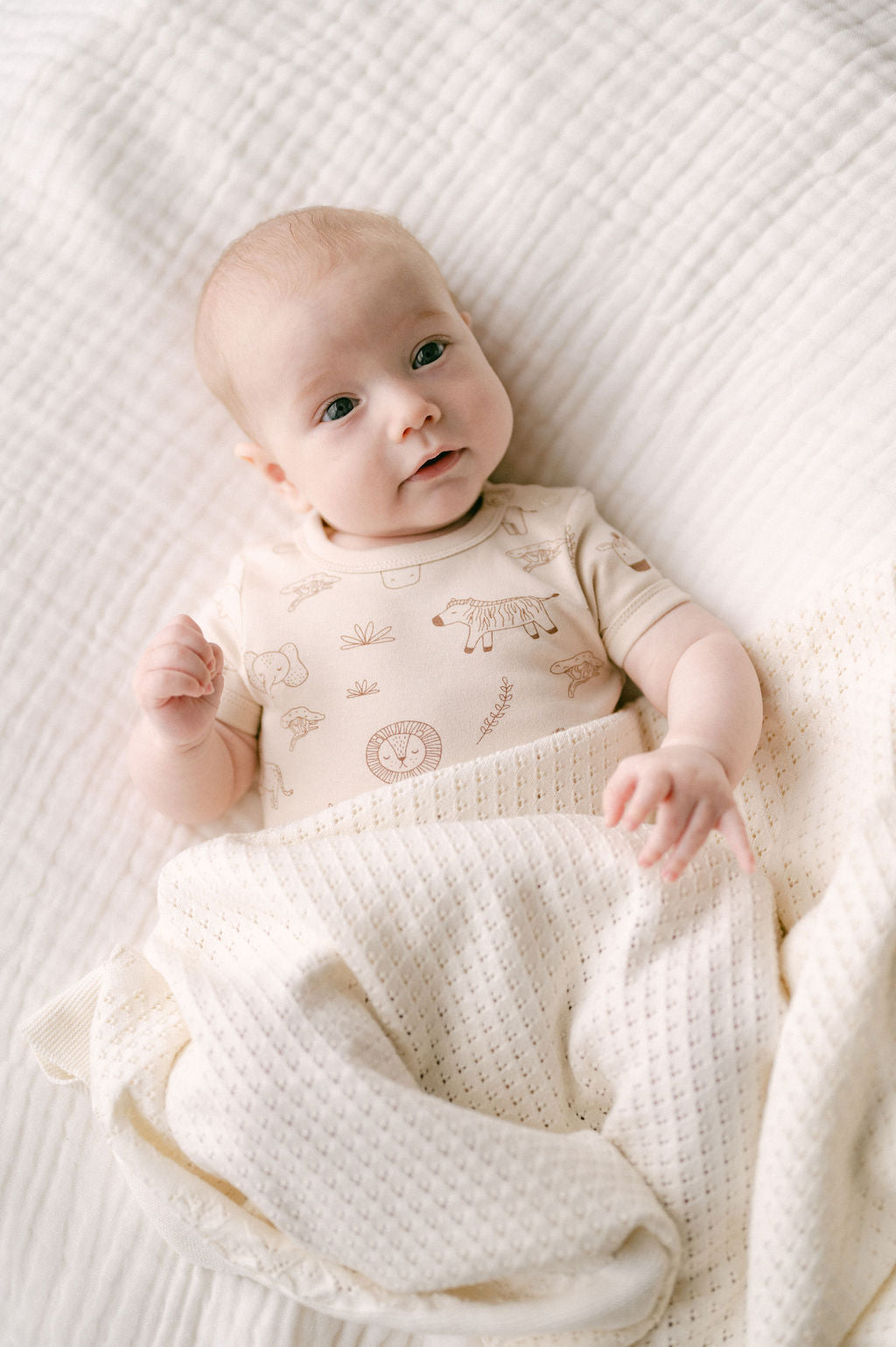 Aster & Oak Safari Adventure Onesie Beige