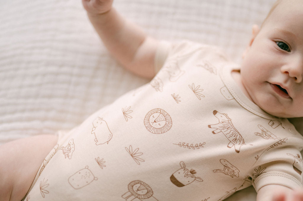 Aster & Oak Safari Adventure Onesie Beige