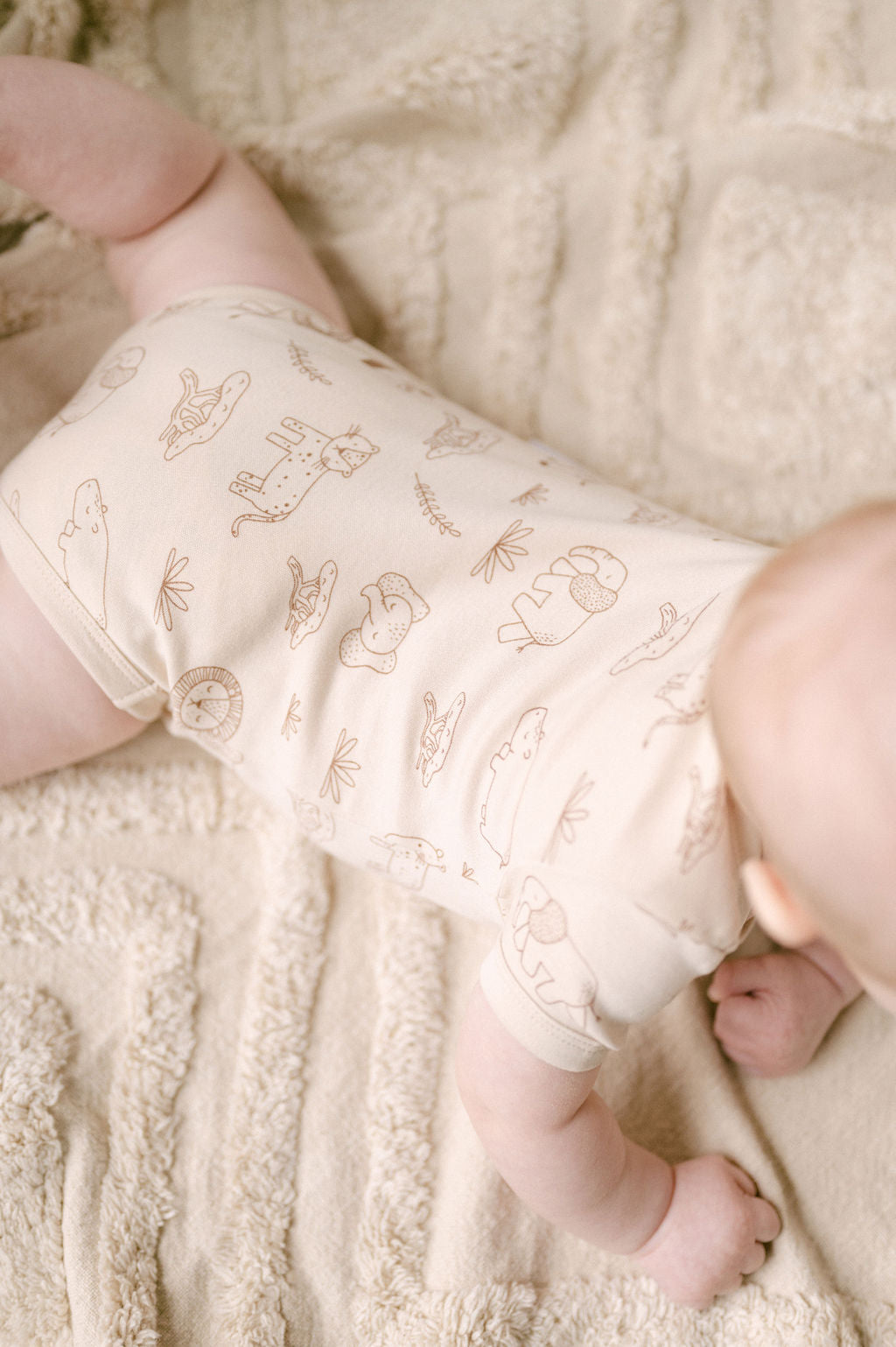 Aster & Oak Safari Adventure Onesie Beige