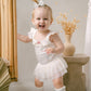 Aster & Oak Cherry Tutu Singlet Onesie Natural