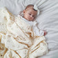 Over the Dandelions Organic Muslin Blanket Daisy with Lace