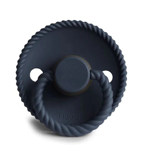 Frigg Rope Natural Rubber Pacifiers Dark Navy
