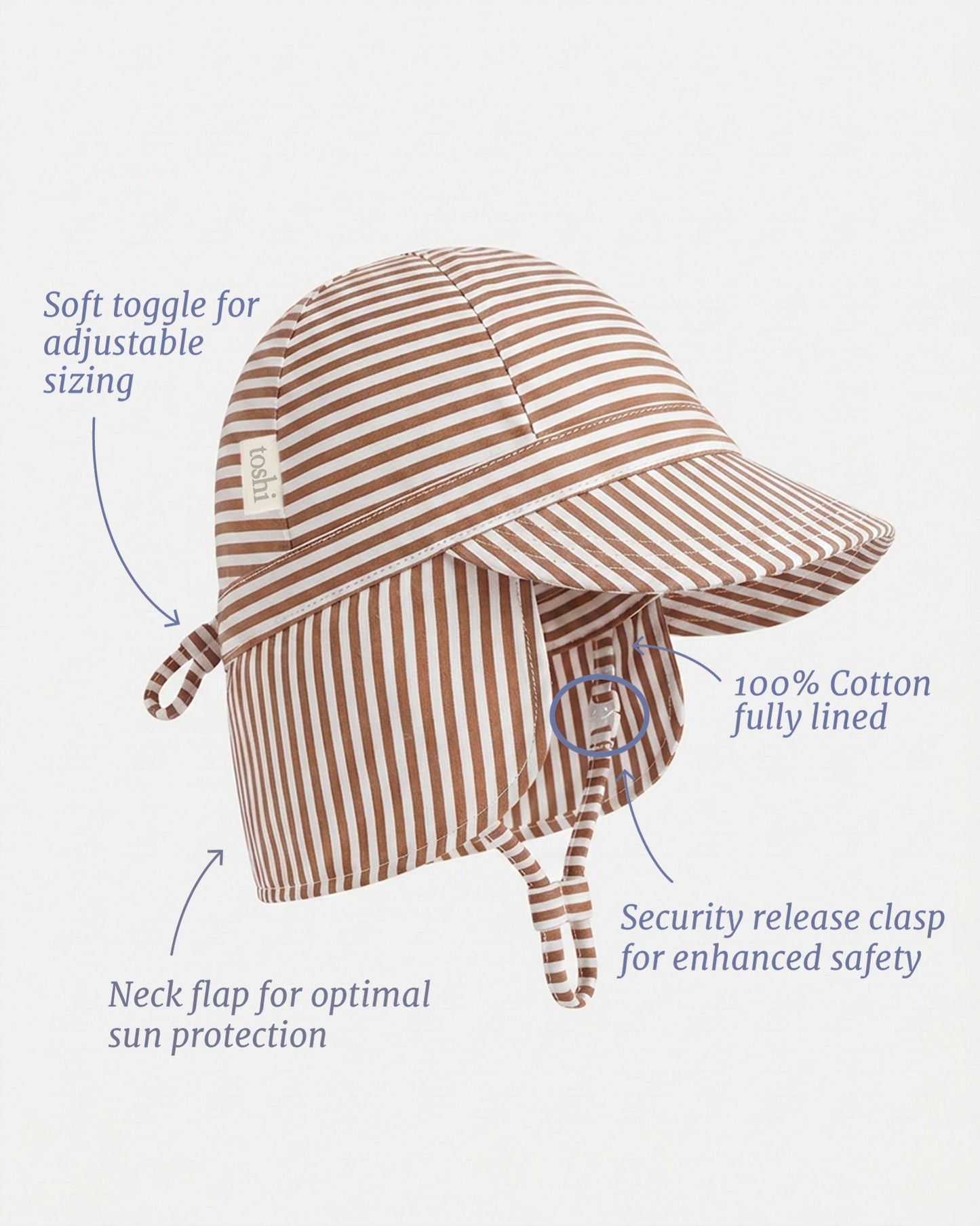 Toshi Flap Cap Mini Mocha