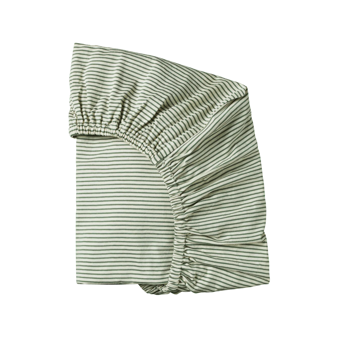 Nature Baby Fitted Sheet Jersey Nettle Pinstripe Cot