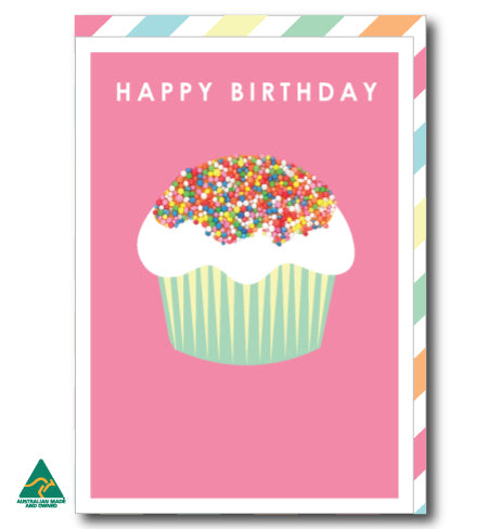 Freckle Cupcake Birthday Card