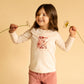 Minihaha Girls Wild Garden Boucle Organic Long Sleeve Tee