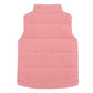 Minihaha Girls Wild Garden Quilted Zip Up Vest Rose
