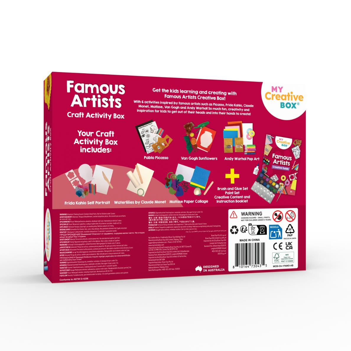 My Creative Box Famous Artists Craft Activity Box