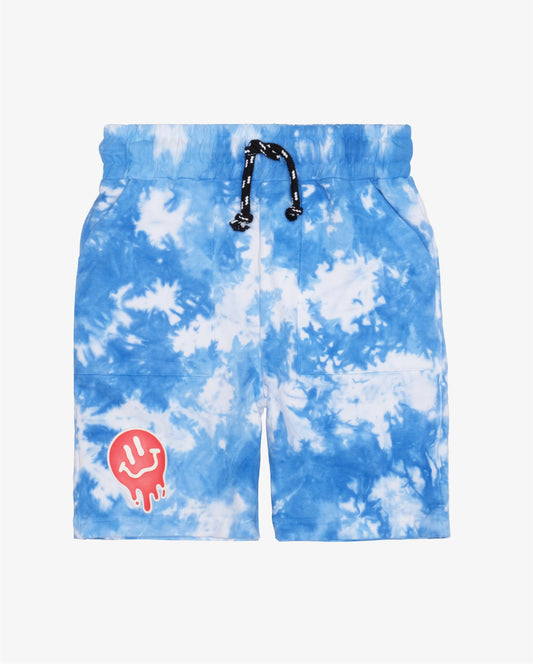 Band of Boys Drippin in Smiles Blue Tie-Dye Shorts