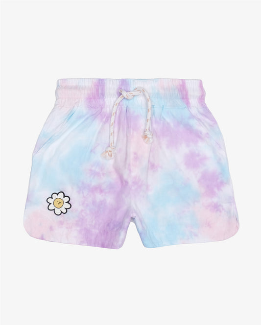 The Girl Club Lavender Tie-Dye Cotton Shorts