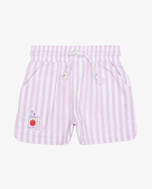 The Girl Club Poplin Short Pink Stripe