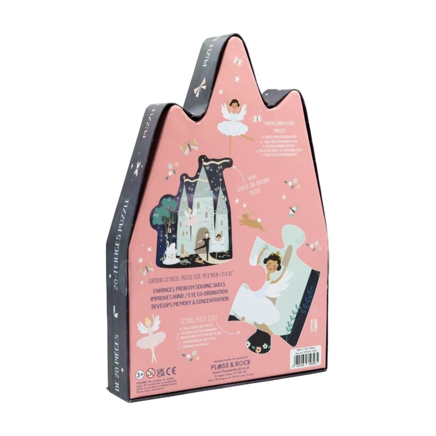 Floss & Rock Castle Shaped Puzzle 20pc | Enchanted
