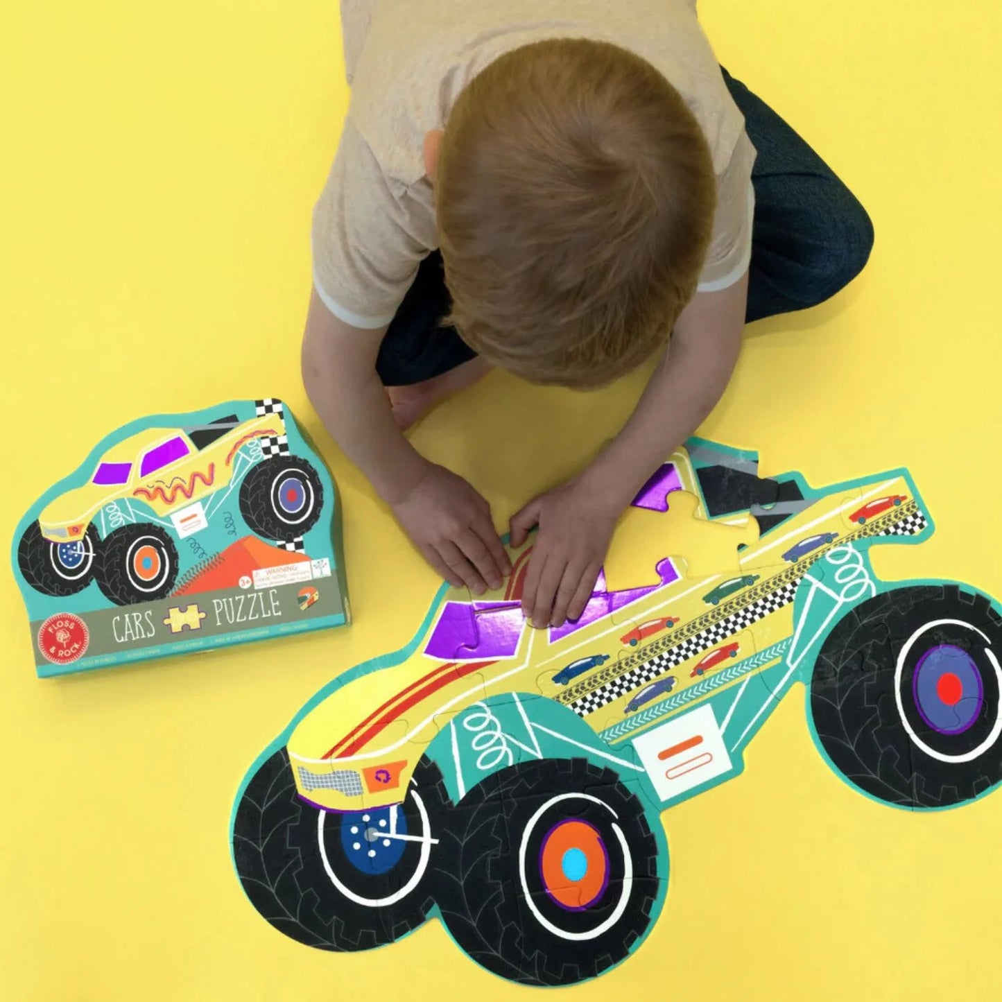 Floss & Rock Monster Truck Shaped Puzzle 20pc | Cars