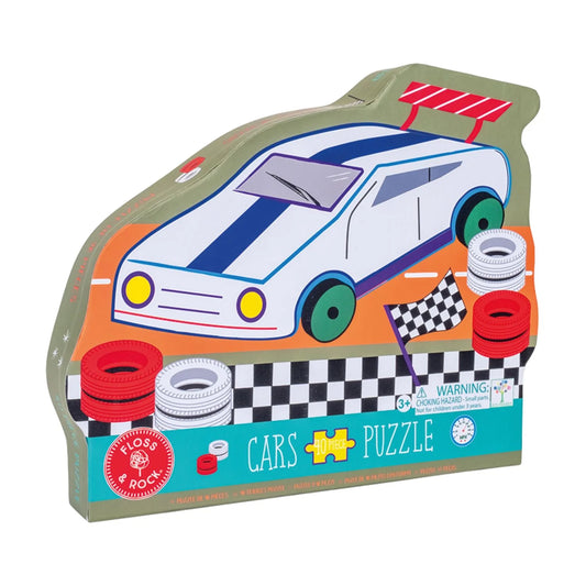 Floss & Rock Racing Car Shaped Puzzle 40pc | Cars