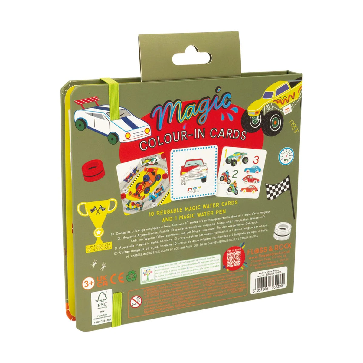 Floss & Rock Magic Colour Changing Water Cards | Cars